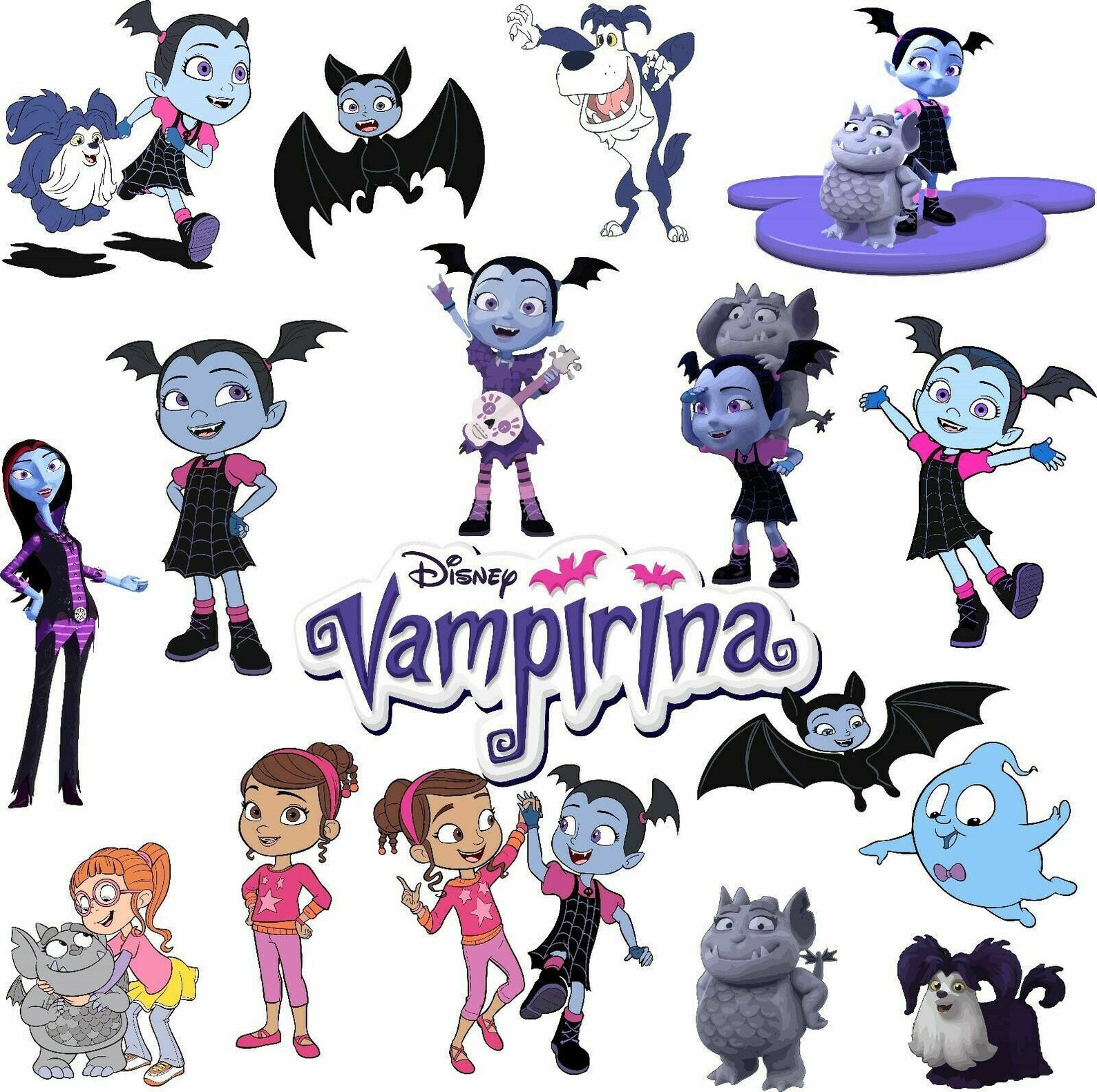 23 clipart VAMPIRINA in eps format SVG png jpeg vector files | Etsy