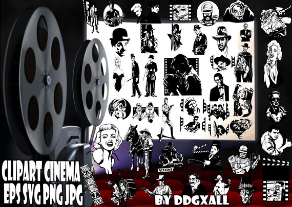 40 Clipart Star Of Cinema Vip Format Eps And Jpg Png Svg Files Etsy