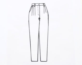 Pantalon femme, modèle no pdf, pantalon plissé, jambe souple, facile à coudre, comment couper un pantalon, couture passe-temps, couture bricolage