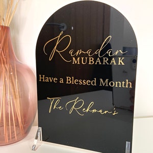Ramadan Acrylic Sign | personalised ramadan sign | ramadan Mubarak sign | ramadan Kareem | Eid Mubarak sign | acrylic signs | islamic signs