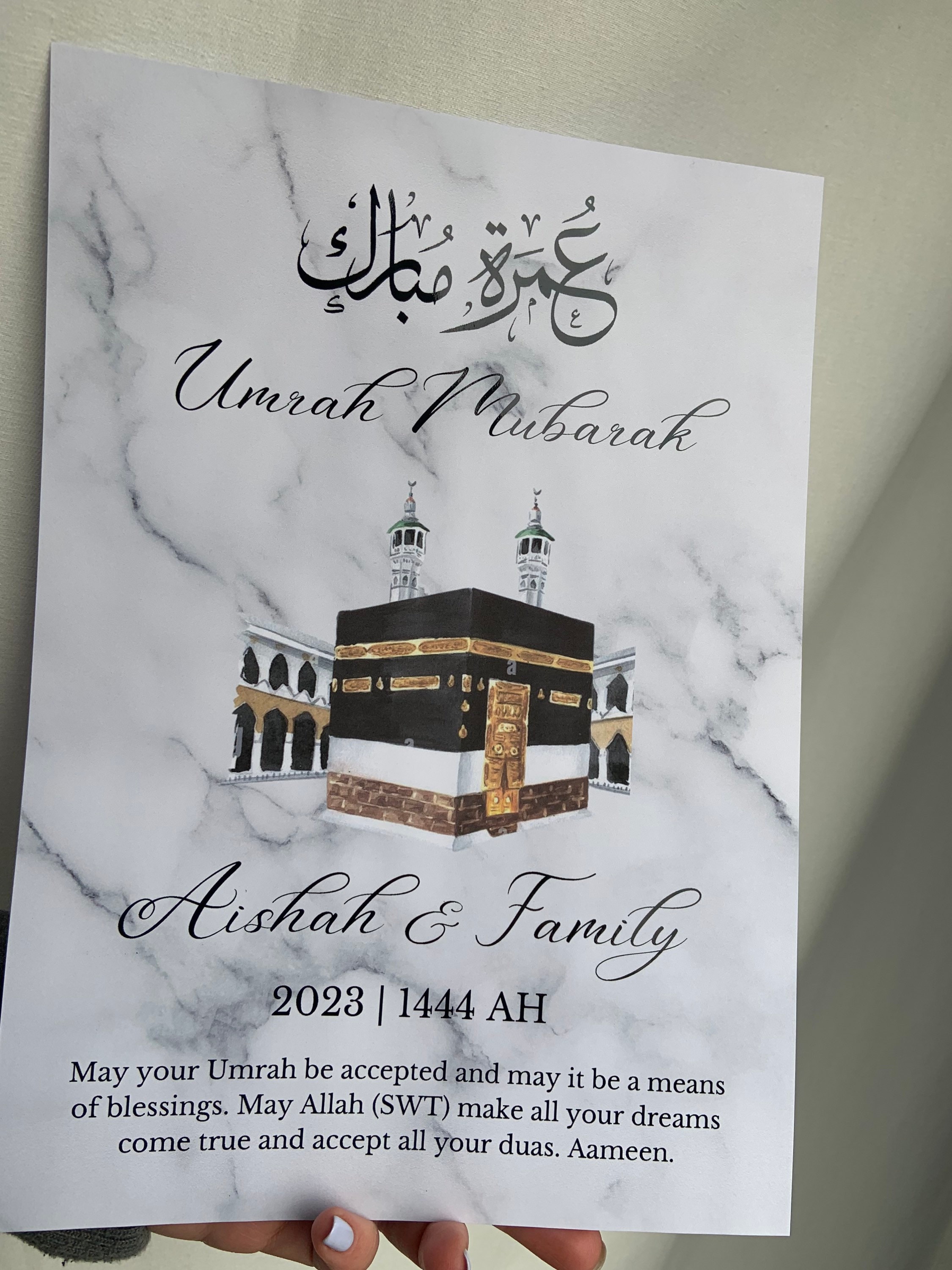 Luxury Foil Print Umrah Mubarak Hajj Gift Umrah Gift Custom Print Umrah  Print Islamic Gift Umrah Gift Mashallah Islamic - Etsy Ireland