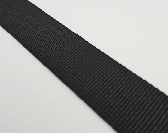 Cinta de nailon Mil-Spec negra 55301 de 1" cortada a medida