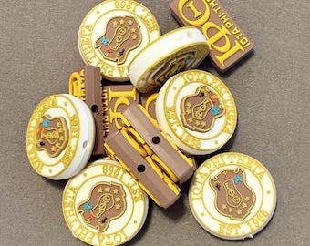 Iota Phi Theta Fraternity Silicone Focal Bead (Iotas, Centaurs, 1963, Morgan State University)