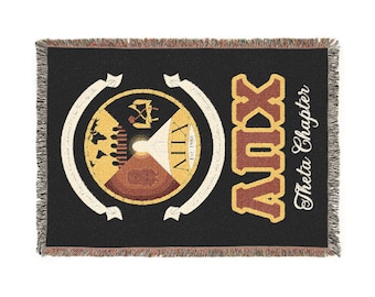 Lambda Pi Chi mit Kapitel - individuell gewebte Decke - Bruderschaft / Schwesternschaft werfen, griechisches Leben