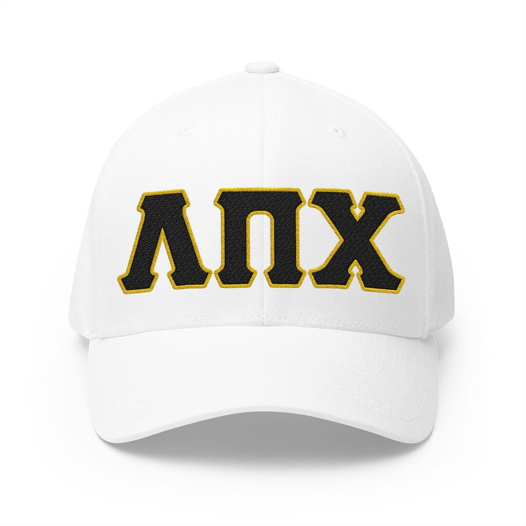 Lambda Pi Chi Greek Letters Embroidered Closed-back Structured Cap ...
