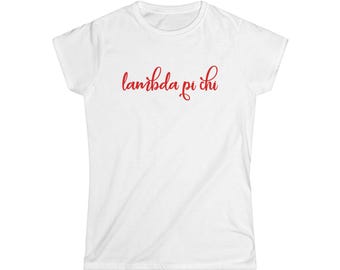 Lambda Pi Chi Script - Women's Softstyle Tee