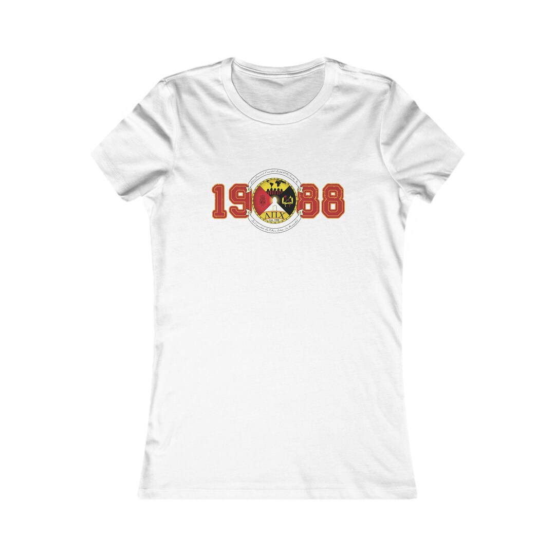 Lambda Pi Chi 1988 With Crest Women's Favorite Tee (RUNS Small-select a ...