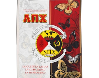 Lambda Pi Chi - Samt-Plüschdecke