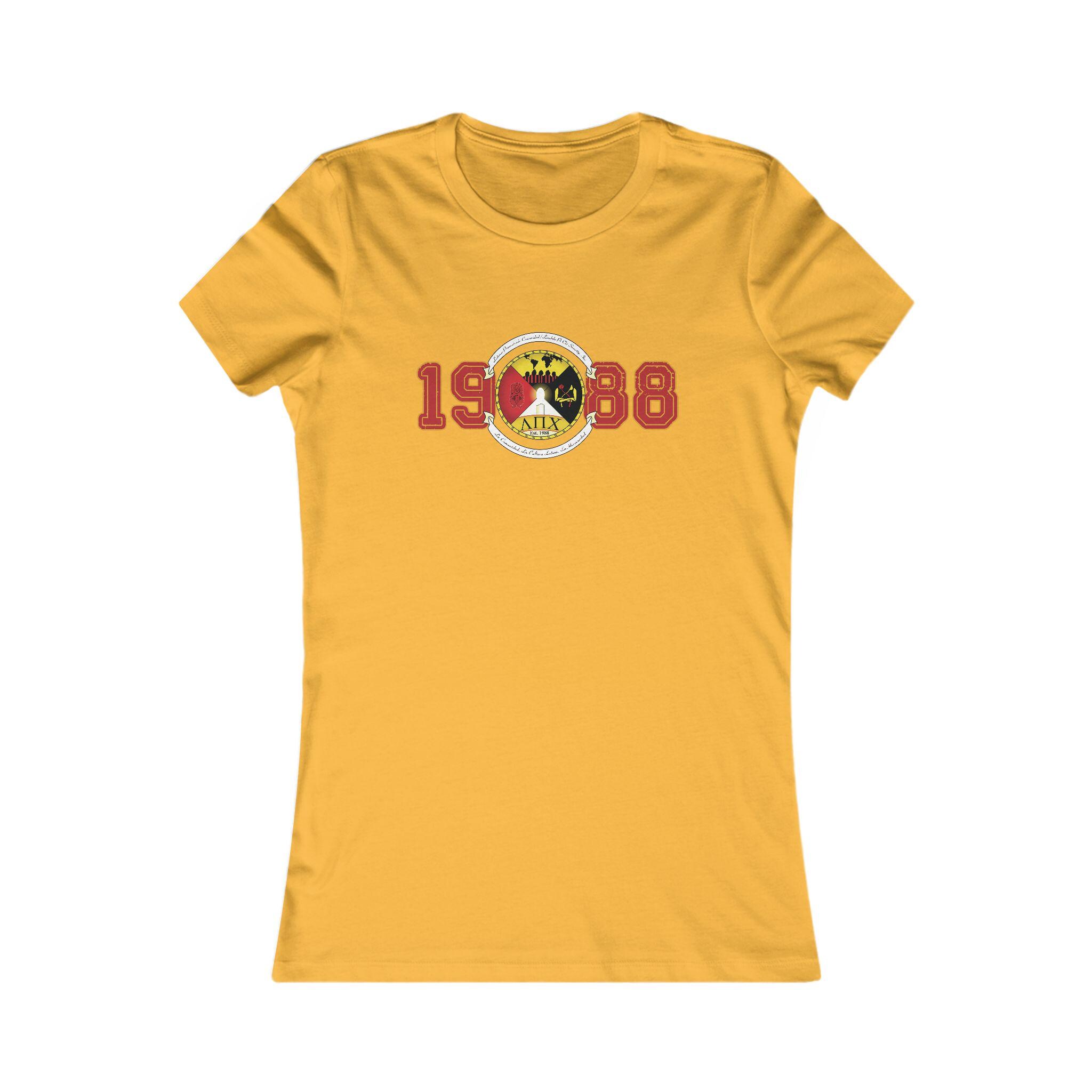 Lambda Pi Chi 1988 With Crest Women's Favorite Tee (RUNS Small-select a ...
