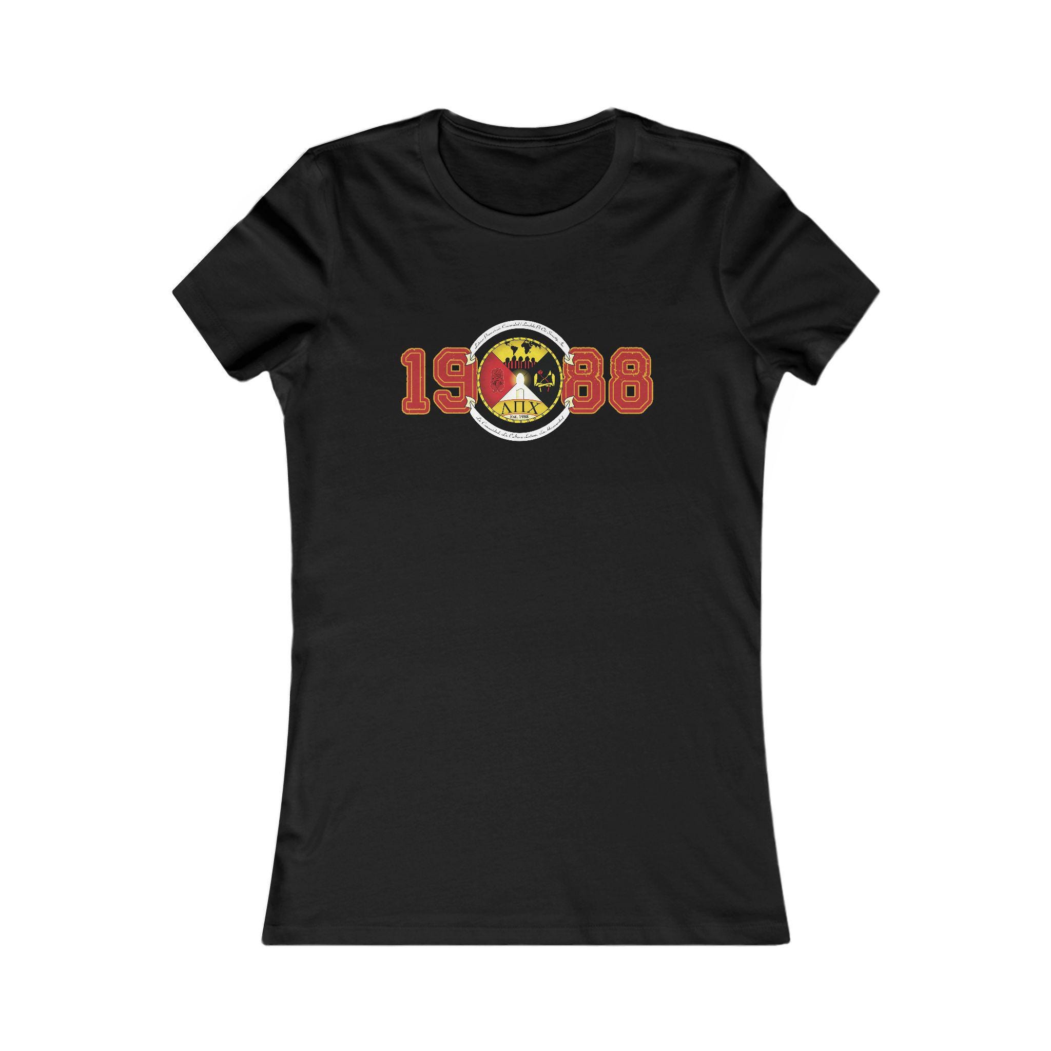 Lambda Pi Chi 1988 With Crest Women's Favorite Tee (RUNS Small-select a ...