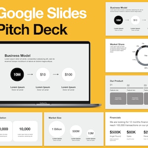 Google Slides Pitch Deck Template | Minimal & Simple Presentation Design