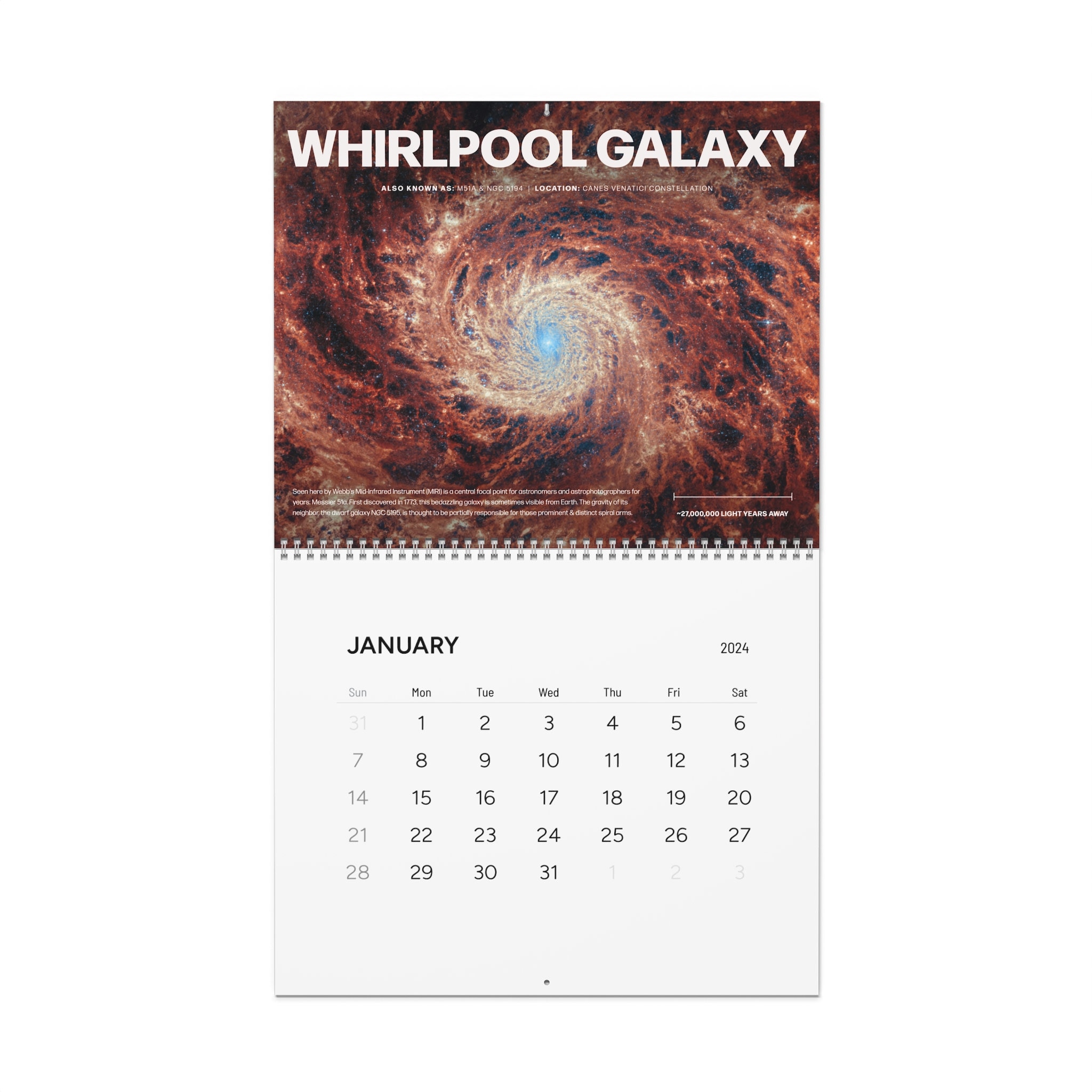 2024 Cosmic Wonders Calendar James Webb Space Telescope Images sold by