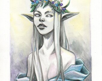 Naked Elf Painting - Etsy