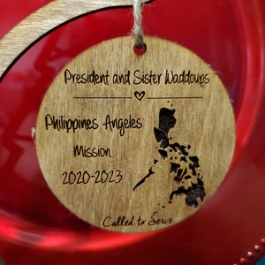 LDS Christmas Ornament, Missionary Ornament, Custom wood ornament, Laser Ornament, Glowforge