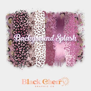 Pink Cheetah Brush Stroke Background PNG