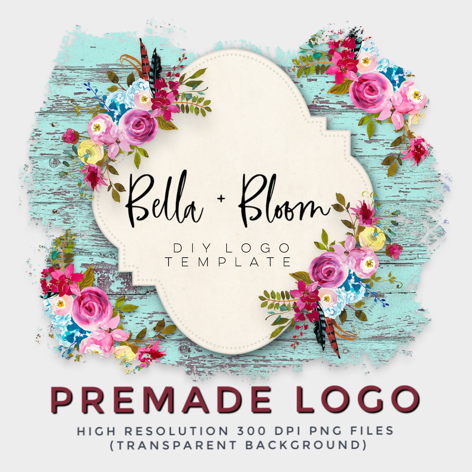 Boutique Logobella Bloom. A Lovely Floral Boho Etsy