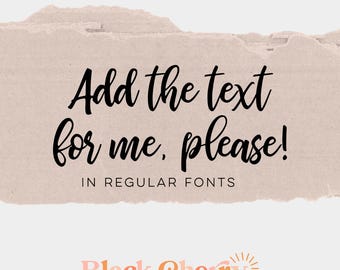 Add Text to one Logo or Social Media Design--In Regular Fonts (Editing Service)