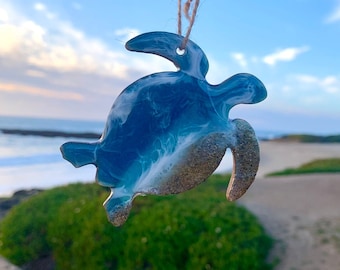 Sea Turtle Mom With Baby Ornament Cute Car Ornament Turtle Hanging Ornament