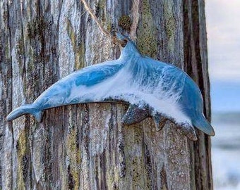 Cape Shore Mother and Baby Dolphins Swimming Christmas Holiday Ornament Resin Cape Shore Mother and Baby Dolphins Swimming Christmas Holiday Ornament Resin