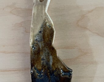 Ornement Delaware fait main : souvenir d'État en céramique rustique