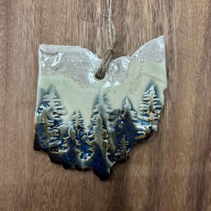 Adorno rústico de Ohio hecho a mano: decoración de bosque de montaña de cerámica imagen 4