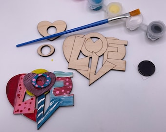 Valentine's Day Love Magnet Craft: DIY Paint Kit for Kids