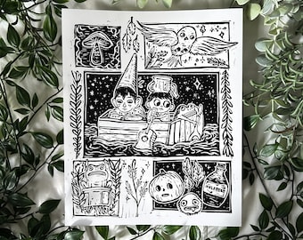 into the unknown print 2 sizes, Large and Small.
