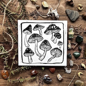 mushroom collector print