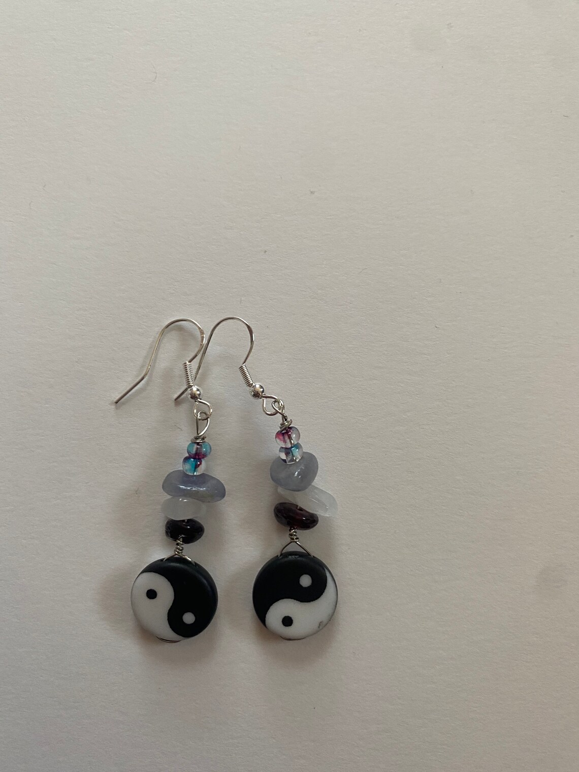 Yin and Yang Crystal Earrings Etsy