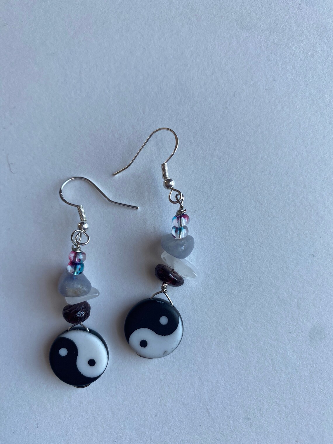 Yin and Yang Crystal Earrings Etsy