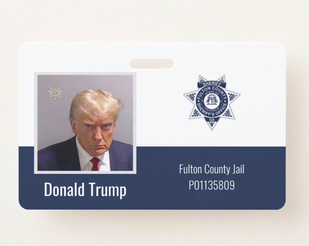 Donald Trump Jail Identification Card Prison Mugshot Etsy
