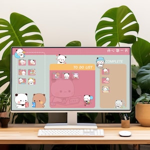 Bubu Duduをテーマにしたデスクトップ整理された壁紙