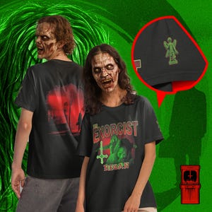 Exorcist Horror T-Shirt – Regan 70s Movie Tee | Vintage Scary Film Shirt | Oversized Unisex Gothic Halloween Gift S-XXL
