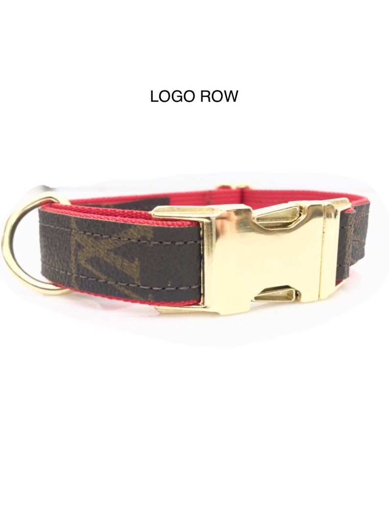 Louis Vuitton repurposed handmade dog collar Red or black Etsy