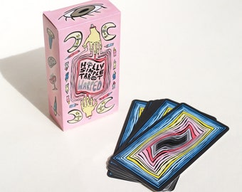 Holly Simple Tarot Deck Warped Edition, indie tarot, artistic tarot, pink tarot, unique tarot,