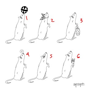 Ratte Tattoo Flash Sheet