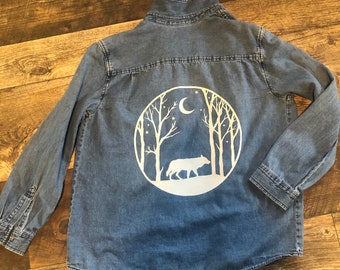 cherokee denim shirts