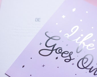 BTS Life Goes On Print / Foil Print, KPOP, Bangtan, BE by wickednadiastudio