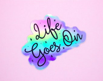 BTS Life Goes On Sticker / Holographic Sticker, BTS, Bangtan, BE by wickednadiastudio
