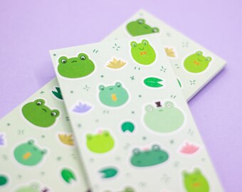 Froggy Pals Bookmark / Froggy Bookmark, Cute, Kawaii, Frogs by wickednadiastudio