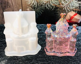 Castle Resin Mold, Cartoon 3D Castle Mold, Fairy Tale Castle Mold, DIY Home Decoration Handmade Gifts for Kids Resin Art