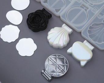 2pc Hand Mirror Silicone Mold Silicone Mold for Epoxy Crafts Resin Craft Molds