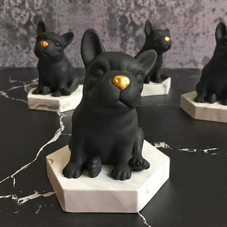 3D Resin Bulldog Silicone Molds DIY Mould Epoxy Resin Pendant Charms French Bulldog Molds