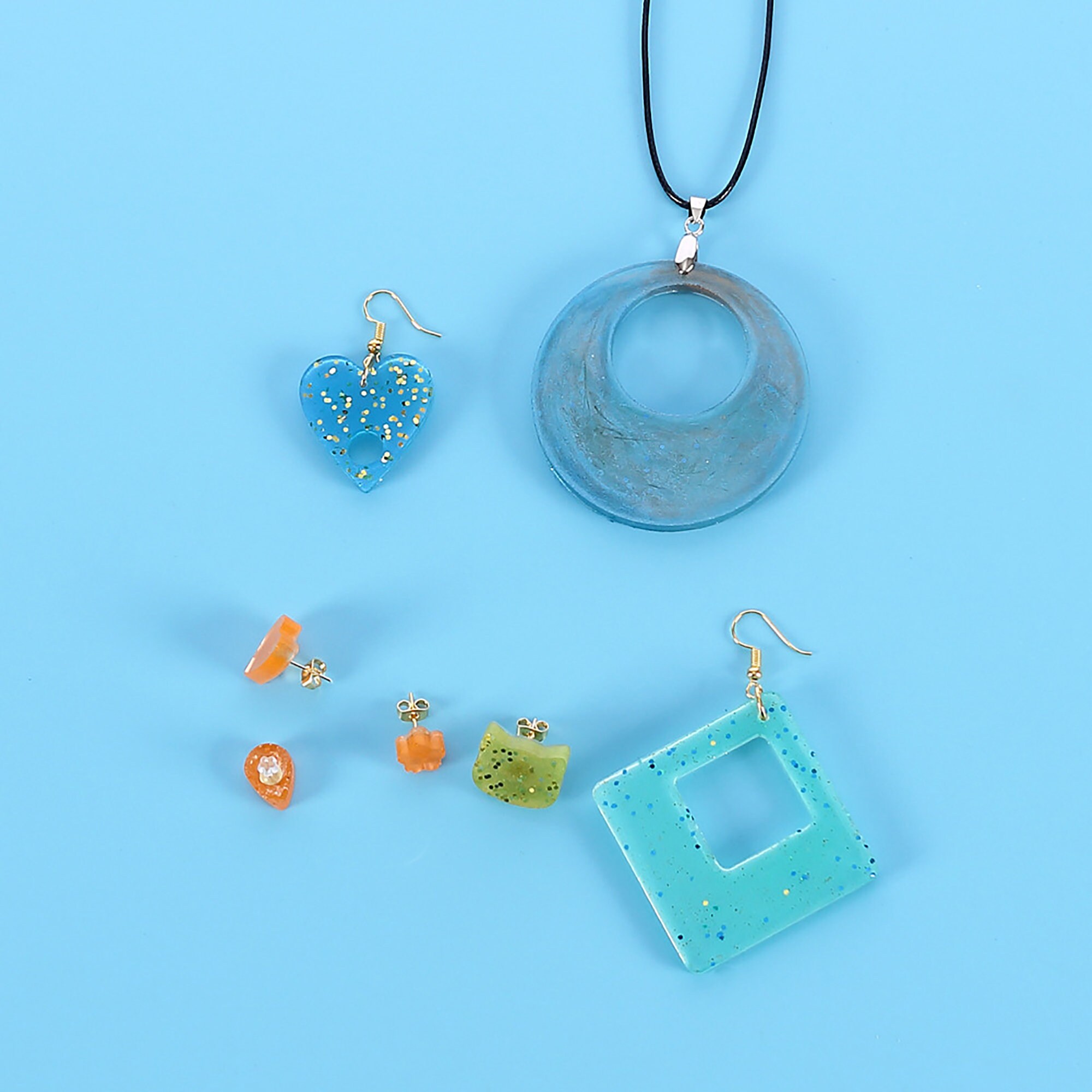 Geometric Earring Resin Mold DIY Decorative Earrings Silicone Etsy