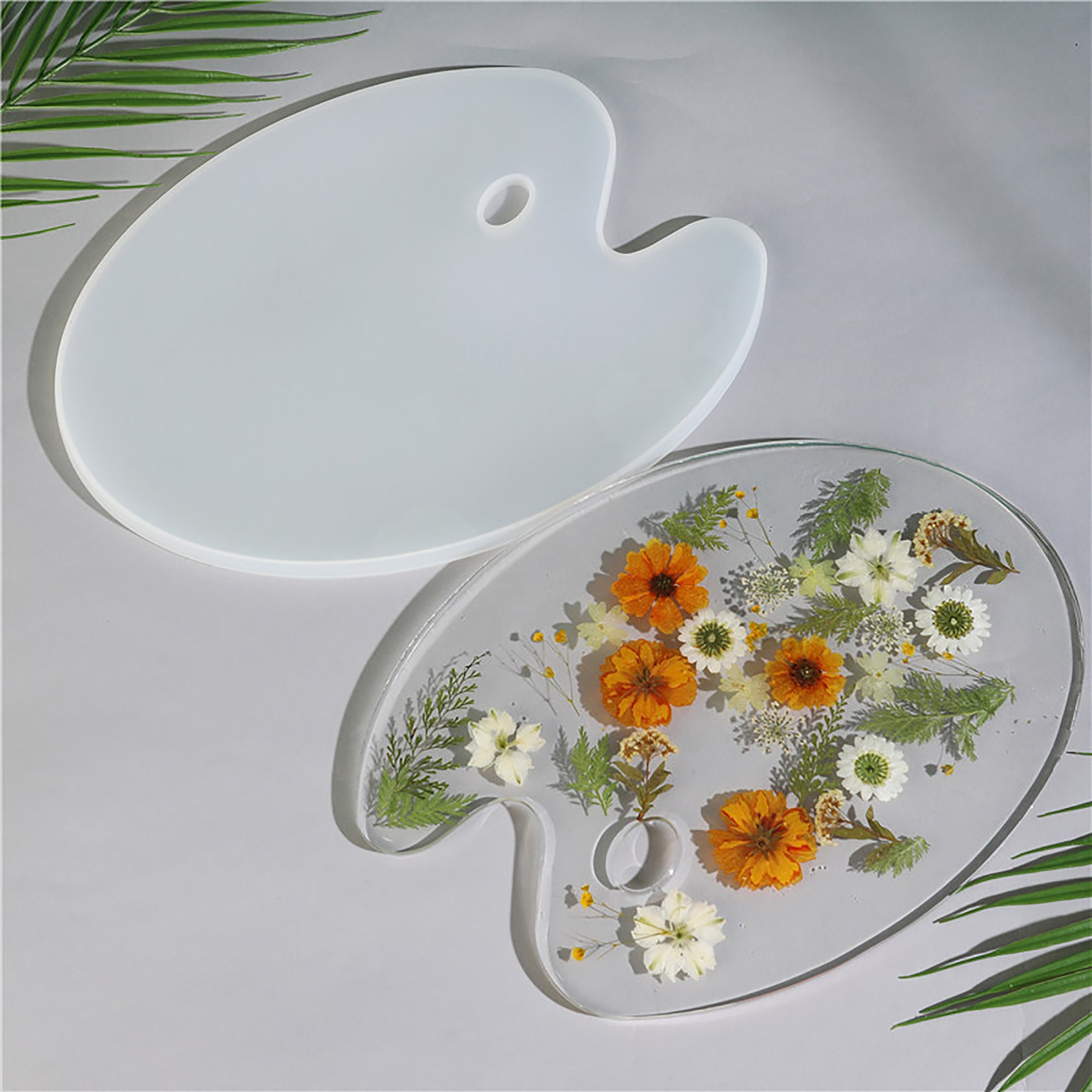 Paint Palette Resin Mold Smooth Surface Palette Mold Color Etsy