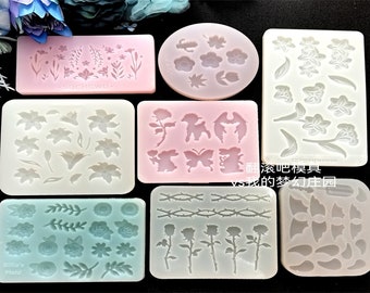 Flower Mold,Butterfly Rabbit Sheep Resin Molds Silicone, Epoxy Resin Molds,Silicone Molds For Resin, UV Resin Molds