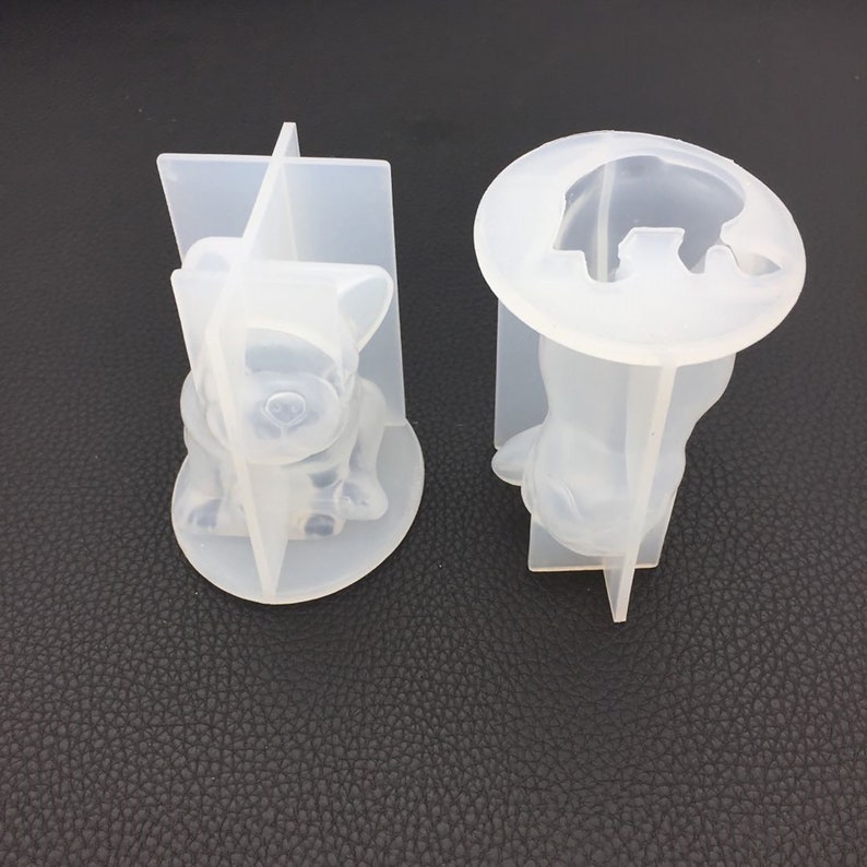 3D Resin Bulldog Silicone Molds DIY Mould Epoxy Resin Pendant Charms French Bulldog Molds