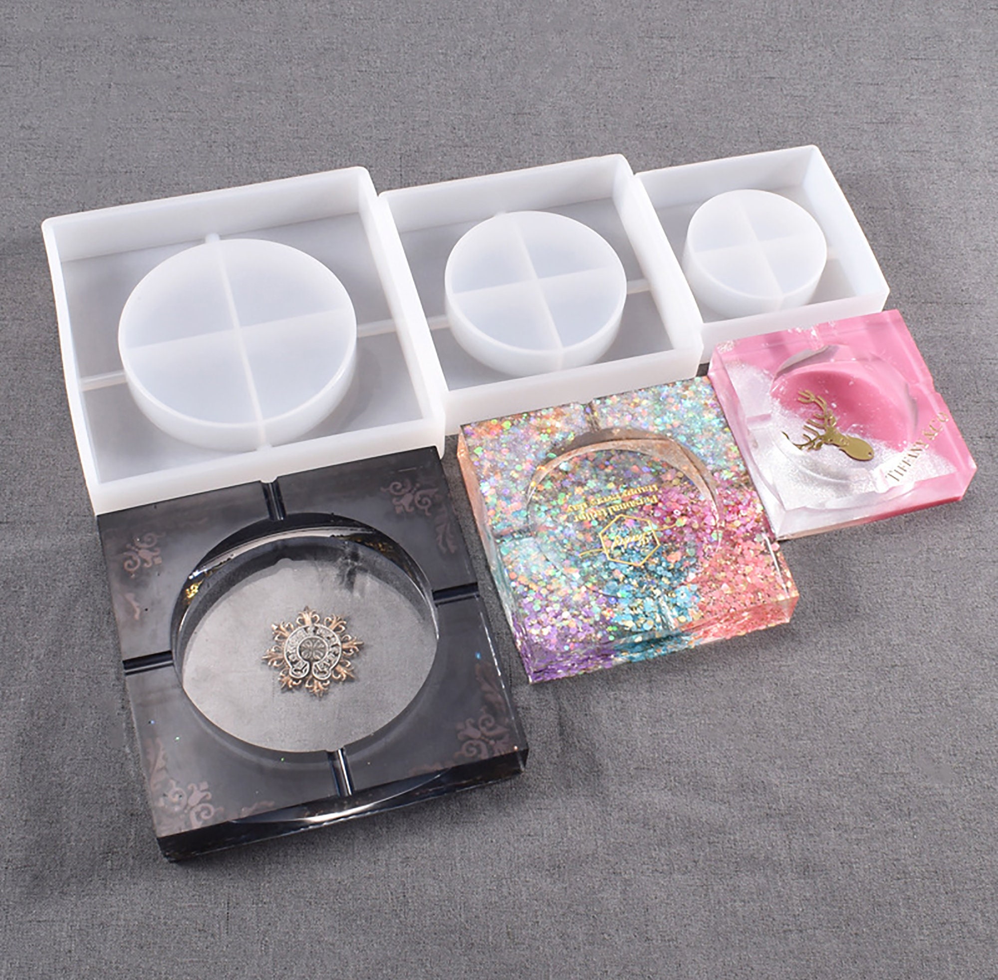 Molds Jewelry & Beauty Ashtray Mold Ashtray Silicone Mold Ashtray Resin