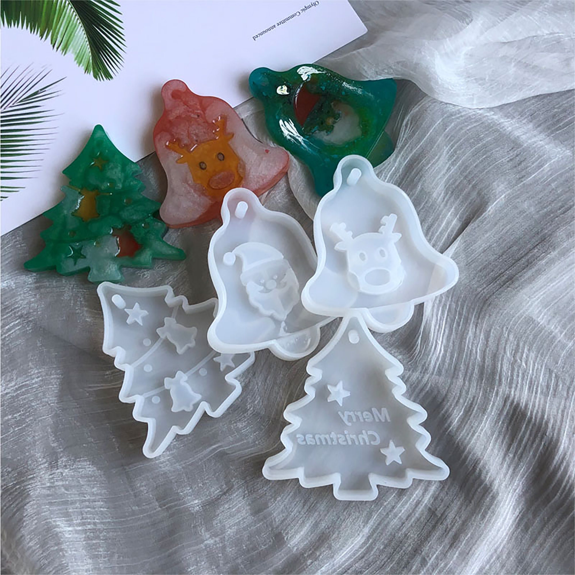 Christmas Resin Mold Christmas Tree Molds Jingle Bell Resin Etsy