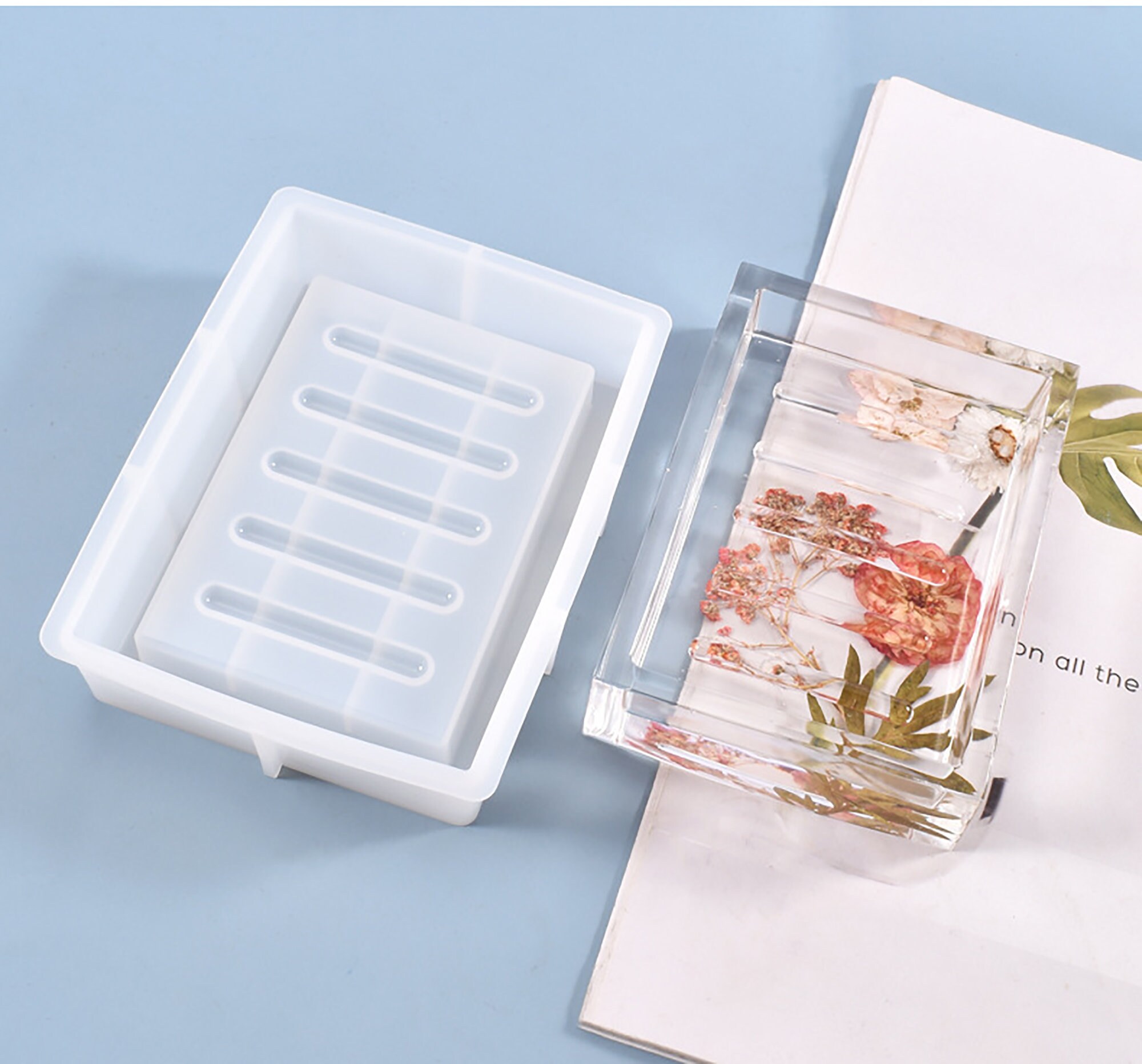 Soap Box Resin Mold Silicone Soap Holder Mold Rectangular Etsy